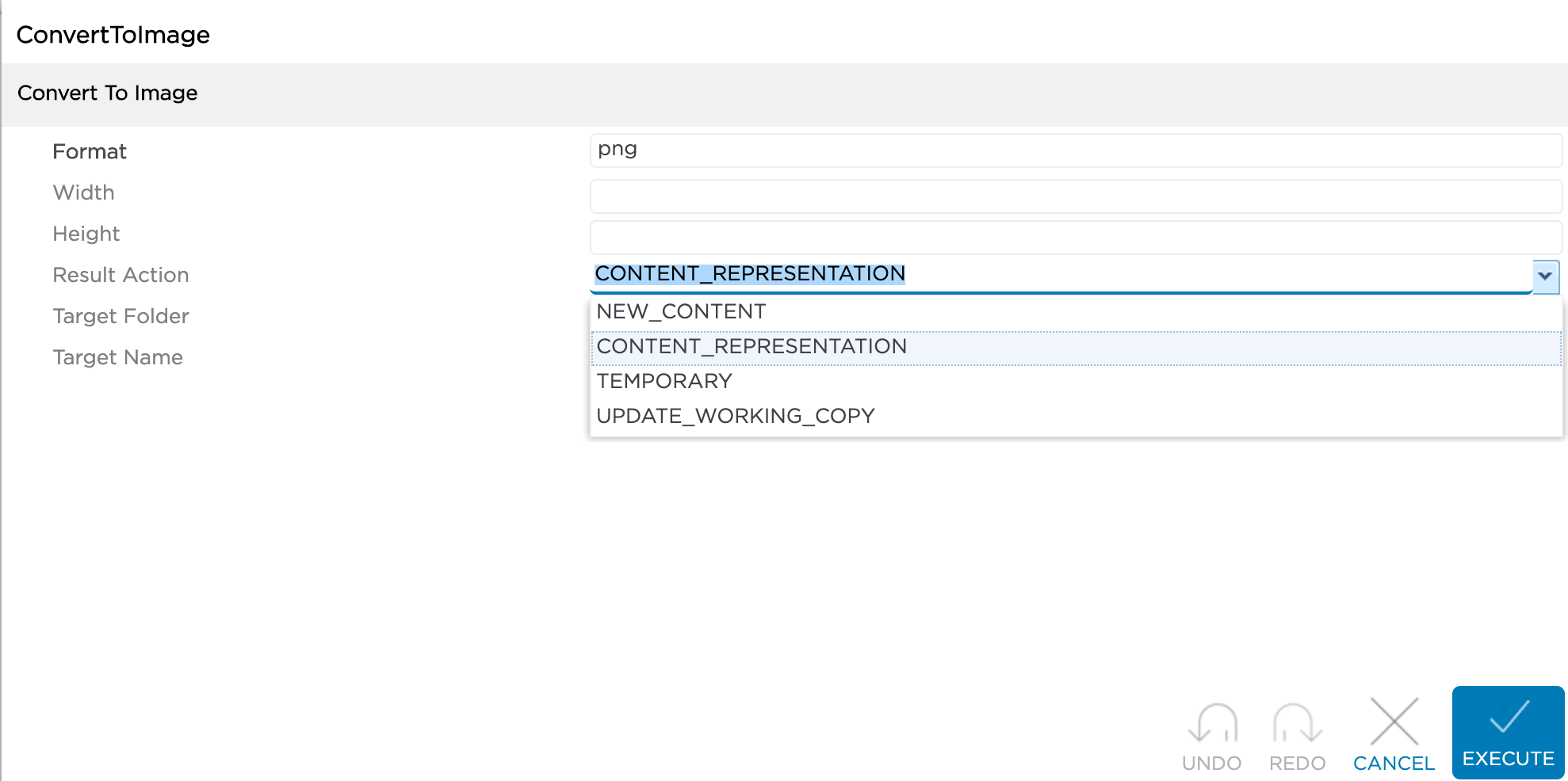 Converting content to an image format