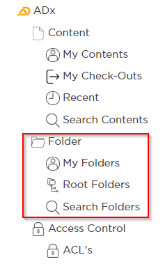 D1 Explorer &gt; Folder — Locating and modifying folders